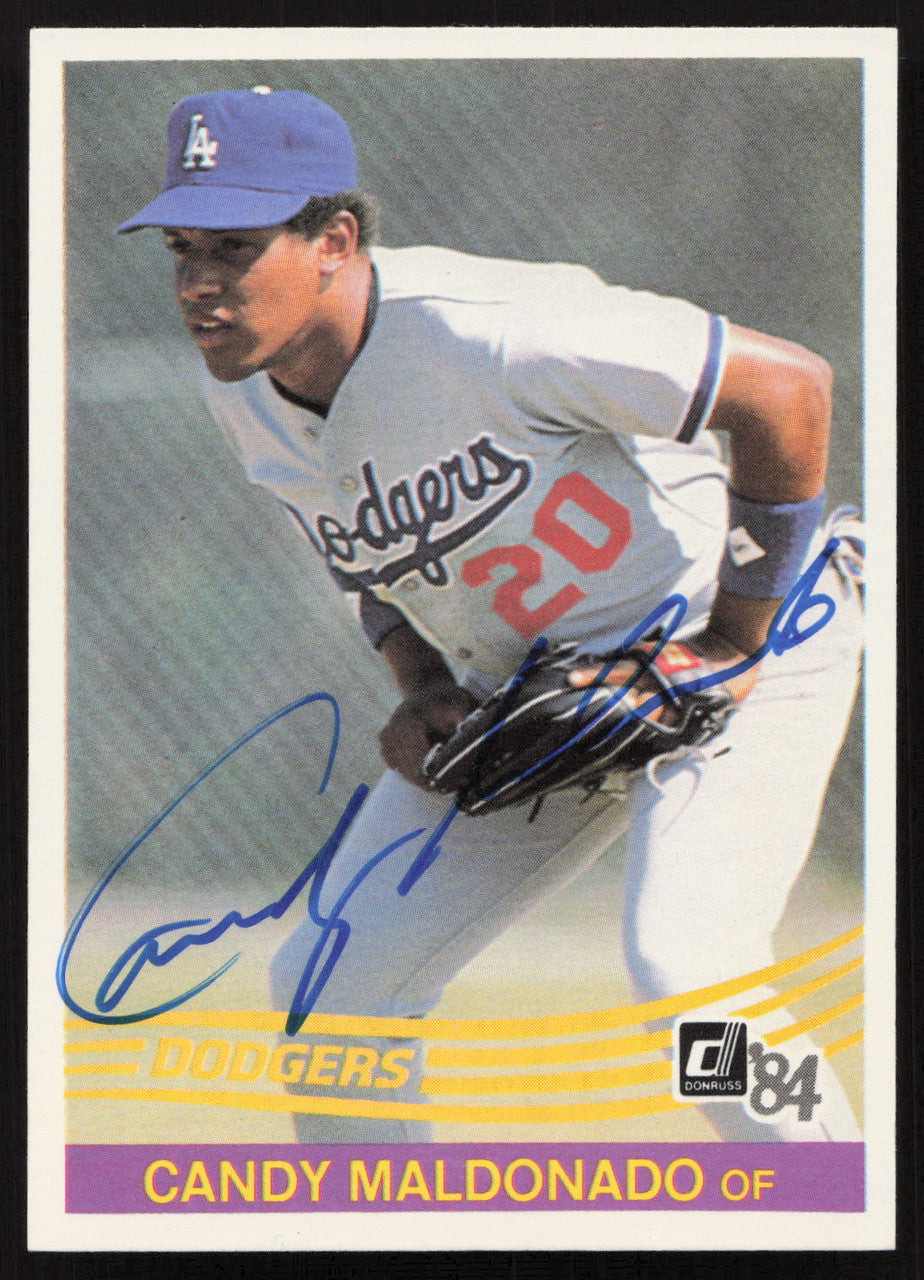 Candy Maldonado Autographed 1984 Donruss Card #93 Los Angeles Dodgers SKU #263885