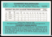 Candy Maldonado Autographed 1984 Donruss Card #93 Los Angeles Dodgers SKU #263885