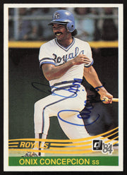 Onix Concepcion Autographed 1984 Donruss Card #95 Kansas City Royals SKU #263886