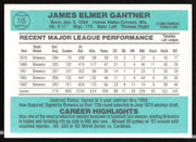 Jim Gantner Autographed 1984 Donruss Card #115 Milwaukee Brewers SKU #263890