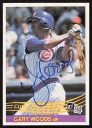 Gary Woods Autographed 1984 Donruss Card #144 Chicago Cubs SKU #263894