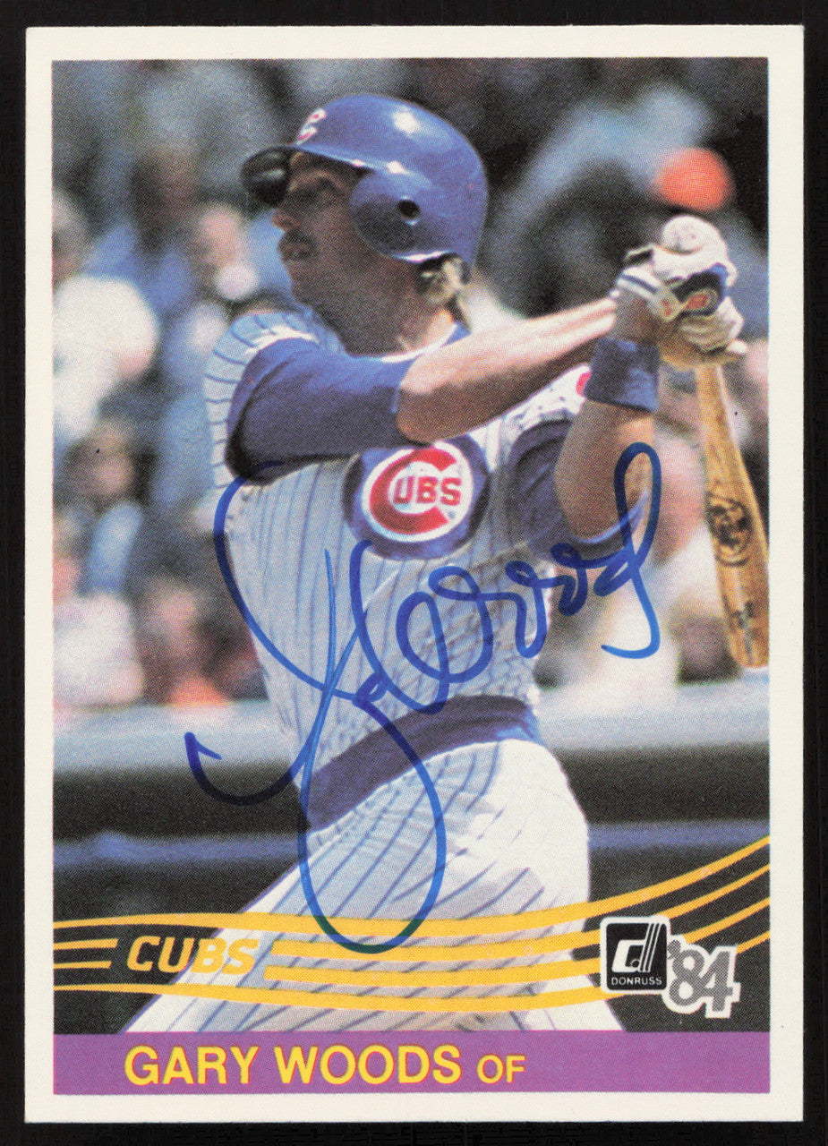 Gary Woods Autographed 1984 Donruss Card #144 Chicago Cubs SKU #263894