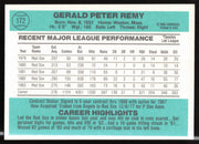 Jerry Remy Autographed 1984 Donruss Card #172 Boston Red Sox SKU #263895