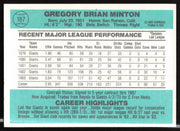 Greg Minton Autographed 1984 Donruss Card #187 San Francisco Giants SKU #263896