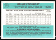 Bruce Hurst Autographed 1984 Donruss Card #213 Boston Red Sox SKU #263900