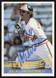 John Lowenstein Autographed 1984 Donruss Card #228 Baltimore Orioles SKU #263902