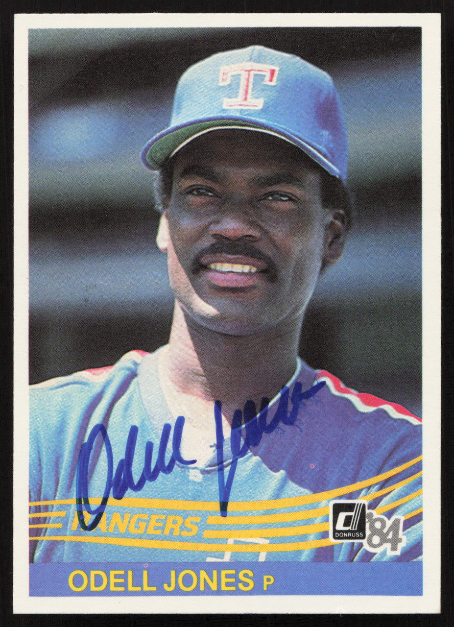 Odell Jones Autographed 1984 Donruss Card #256 Texas Rangers SKU #263906