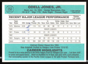 Odell Jones Autographed 1984 Donruss Card #256 Texas Rangers SKU #263906