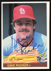 Dave Rucker Autographed 1984 Donruss Card #260 St. Louis Cardinals SKU #263907