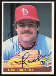 Dave Rucker Autographed 1984 Donruss Card #260 St. Louis Cardinals SKU #263908