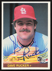 Dave Rucker Autographed 1984 Donruss Card #260 St. Louis Cardinals SKU #263909