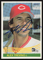 Alex Trevino Autographed 1984 Donruss Card #286 Cincinnati Reds SKU #263910