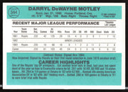 Darryl Motley Autographed 1984 Donruss Card #344 Kansas City Royals SKU #263914