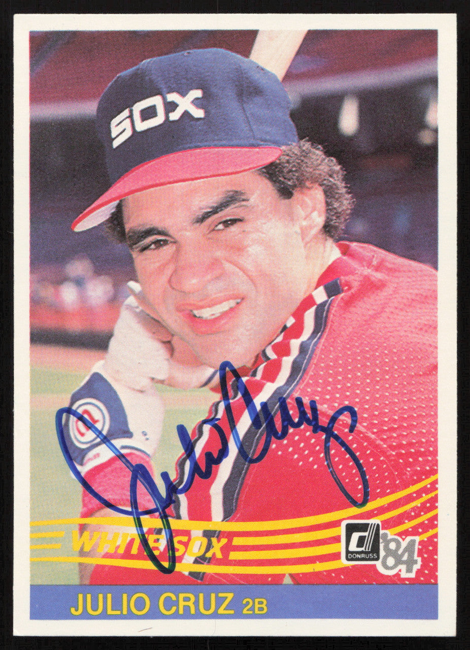 Julio Cruz Autographed 1984 Donruss Card #379 Chicago White Sox SKU #263920