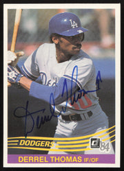 Derrel Thomas Autographed 1984 Donruss Card #397 Los Angeles Dodgers SKU #263922