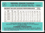 Derrel Thomas Autographed 1984 Donruss Card #397 Los Angeles Dodgers SKU #263923