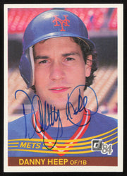 Danny Heep Autographed 1984 Donruss Card #434 New York Mets SKU #263924