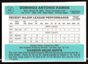 Domingo Ramos Autographed 1984 Donruss Card #440 Seattle Mariners SKU #263925