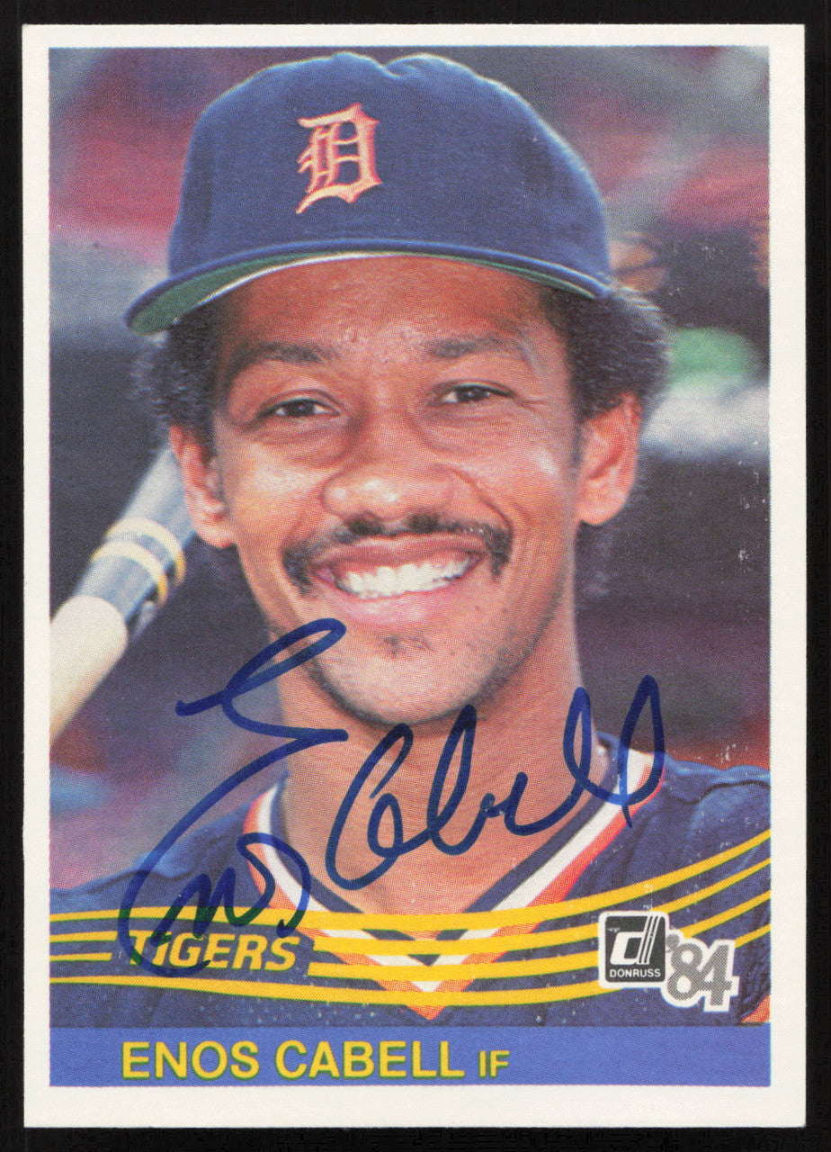 Enos Cabell Autographed 1984 Donruss Card #456 Detroit Tigers SKU #263926