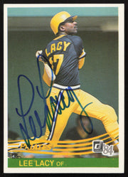 Lee Lacy Autographed 1984 Donruss Card #479 Pittsburgh Pirates SKU #263930