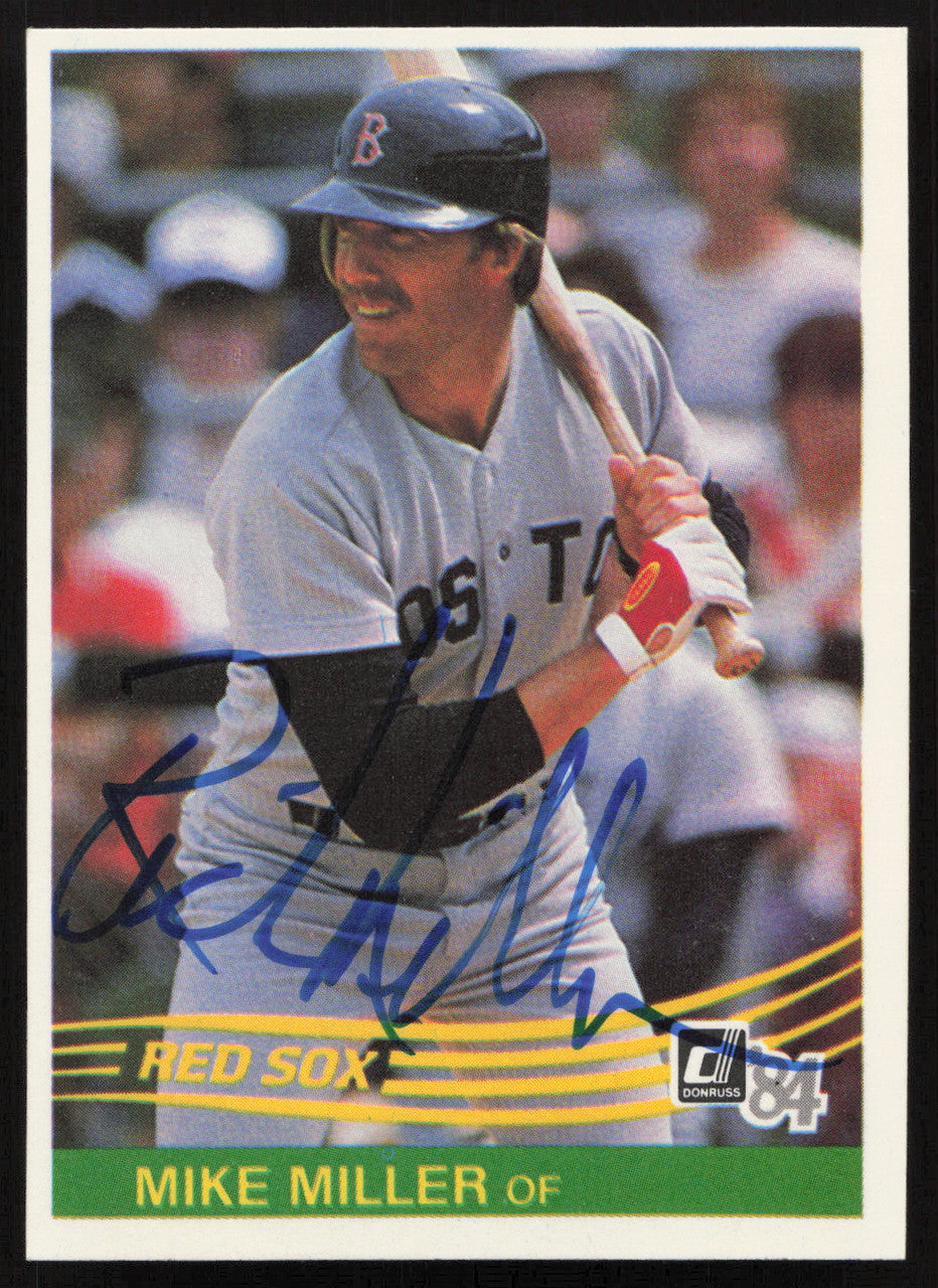 Rick Miller Autographed 1984 Donruss Card #493 Boston Red Sox SKU #263934
