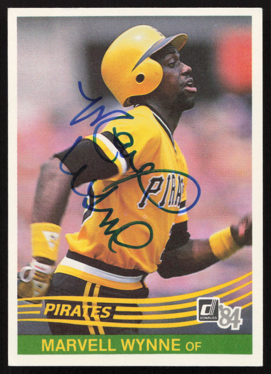 Marvell Wynne Autographed 1984 Donruss Card #508 Pittsburgh Pirates SKU #263936
