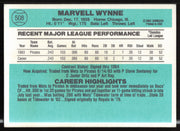 Marvell Wynne Autographed 1984 Donruss Card #508 Pittsburgh Pirates SKU #263936