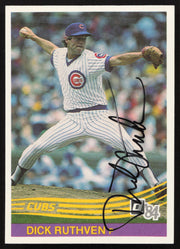 Dick Ruthven Autographed 1984 Donruss Card #510 Chicago Cubs SKU #263937