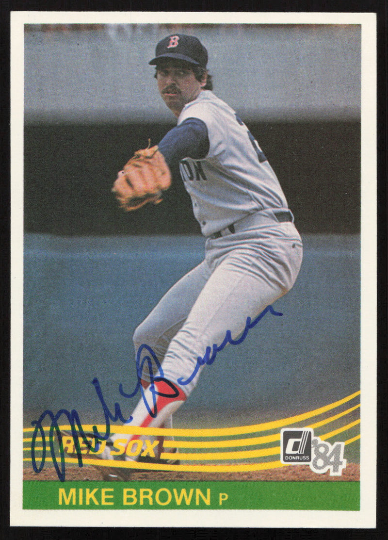 Mike Brown Autographed 1984 Donruss Card #517 Boston Red Sox SKU #263938