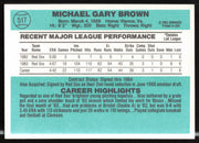 Mike Brown Autographed 1984 Donruss Card #517 Boston Red Sox SKU #263938