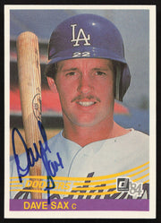 Dave Sax Autographed 1984 Donruss Card #519 Los Angeles Dodgers SKU #263939