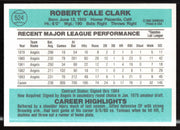 Bobby Clark Autographed 1984 Donruss Card #524 California Angels SKU #263940