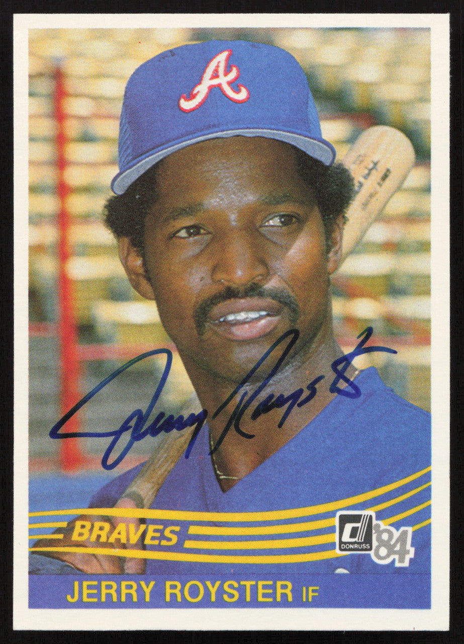 Jerry Royster Autographed 1984 Donruss Card #531 Atlanta Braves SKU #263941