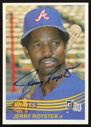 Jerry Royster Autographed 1984 Donruss Card #531 Atlanta Braves SKU #263942