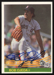 Bob Ojeda Autographed 1984 Donruss Card #538 Boston Red Sox SKU #263943