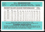 U.L. Washington Autographed 1984 Donruss Card #543 Kansas City Royals SKU #263944