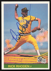 Rick Rhoden Autographed 1984 Donruss Card #552 Pittsburgh Pirates SKU #263945