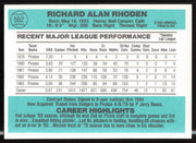 Rick Rhoden Autographed 1984 Donruss Card #552 Pittsburgh Pirates SKU #263946