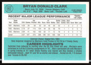 Bryan Clark Autographed 1984 Donruss Card #562 Seattle Mariners SKU #263950