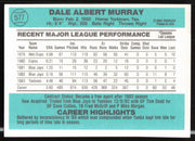 Dale Murray Autographed 1984 Donruss Card #577 New York Yankees SKU #263953
