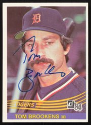 Tom Brookens Autographed 1984 Donruss Card #578 Detroit Tigers SKU #263954