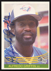 Alfredo Griffin Autographed 1984 Donruss Card #605 Toronto Blue Jays SKU #263956