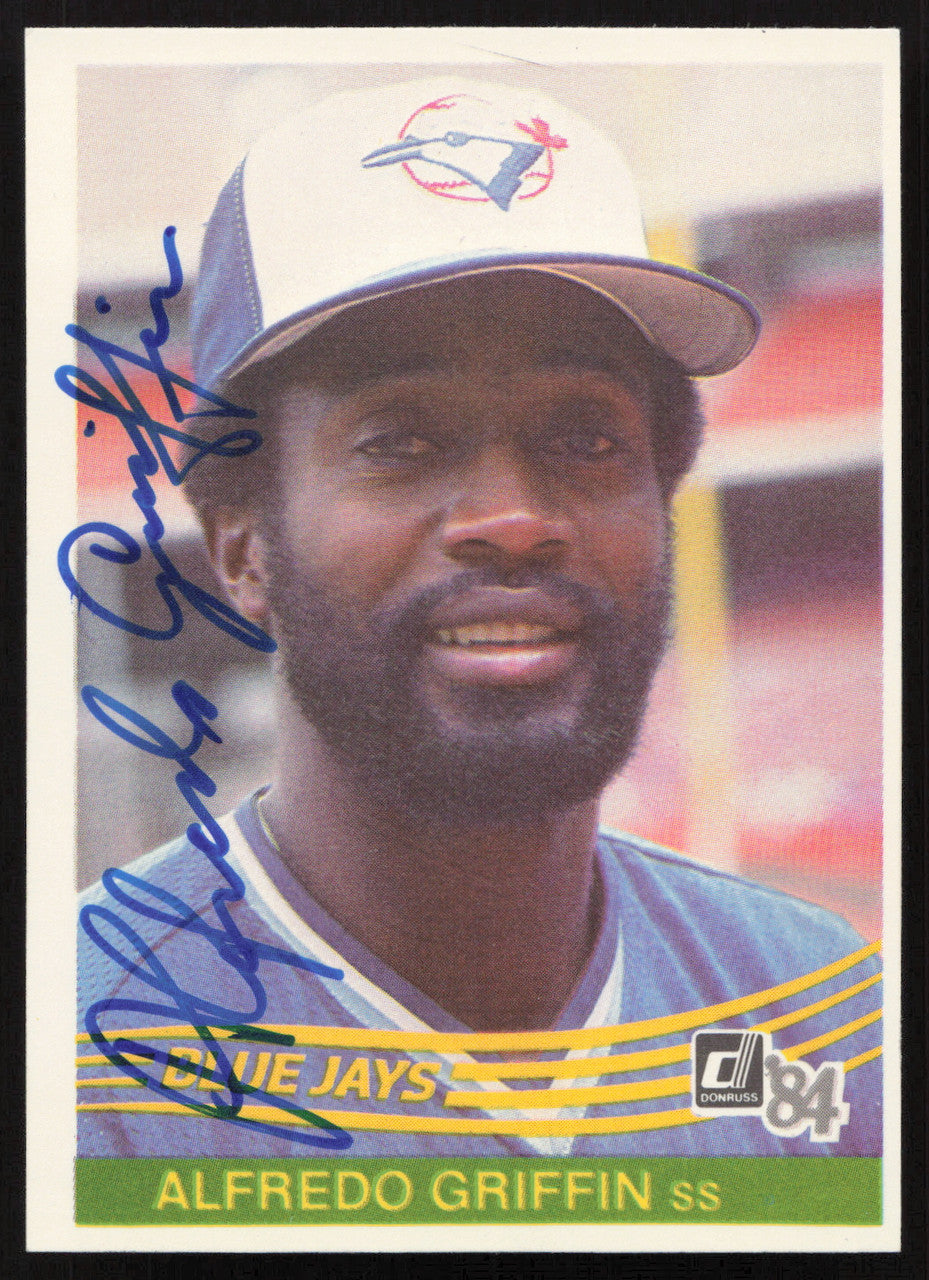Alfredo Griffin Autographed 1984 Donruss Card #605 Toronto Blue Jays SKU #263956