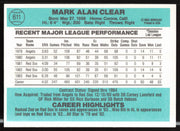 Mark Clear Autographed 1984 Donruss Card #611 Boston Red Sox SKU #263958