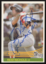 Reid Nichols Autographed 1984 Donruss Card #614 Boston Red Sox SKU #263959