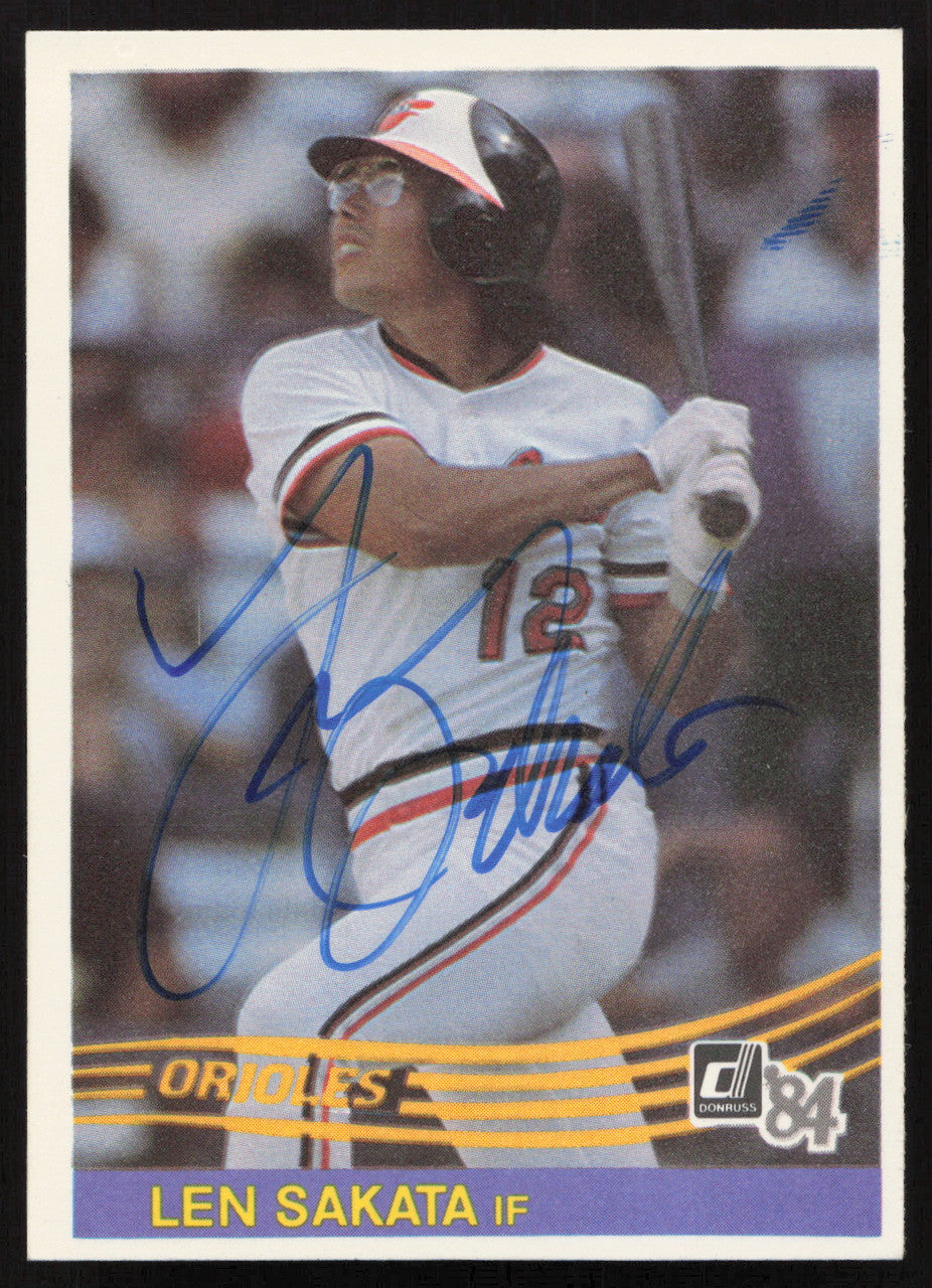 Lenn Sakata Autographed 1984 Donruss Card #620 Baltimore Orioles SKU #263962