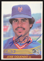 Jose Oquendo Autographed 1984 Donruss Card #643 New York Mets SKU #263966