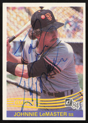 Johnnie LeMaster Autographed 1984 Donruss Card #649 San Francisco Giants SKU #263969