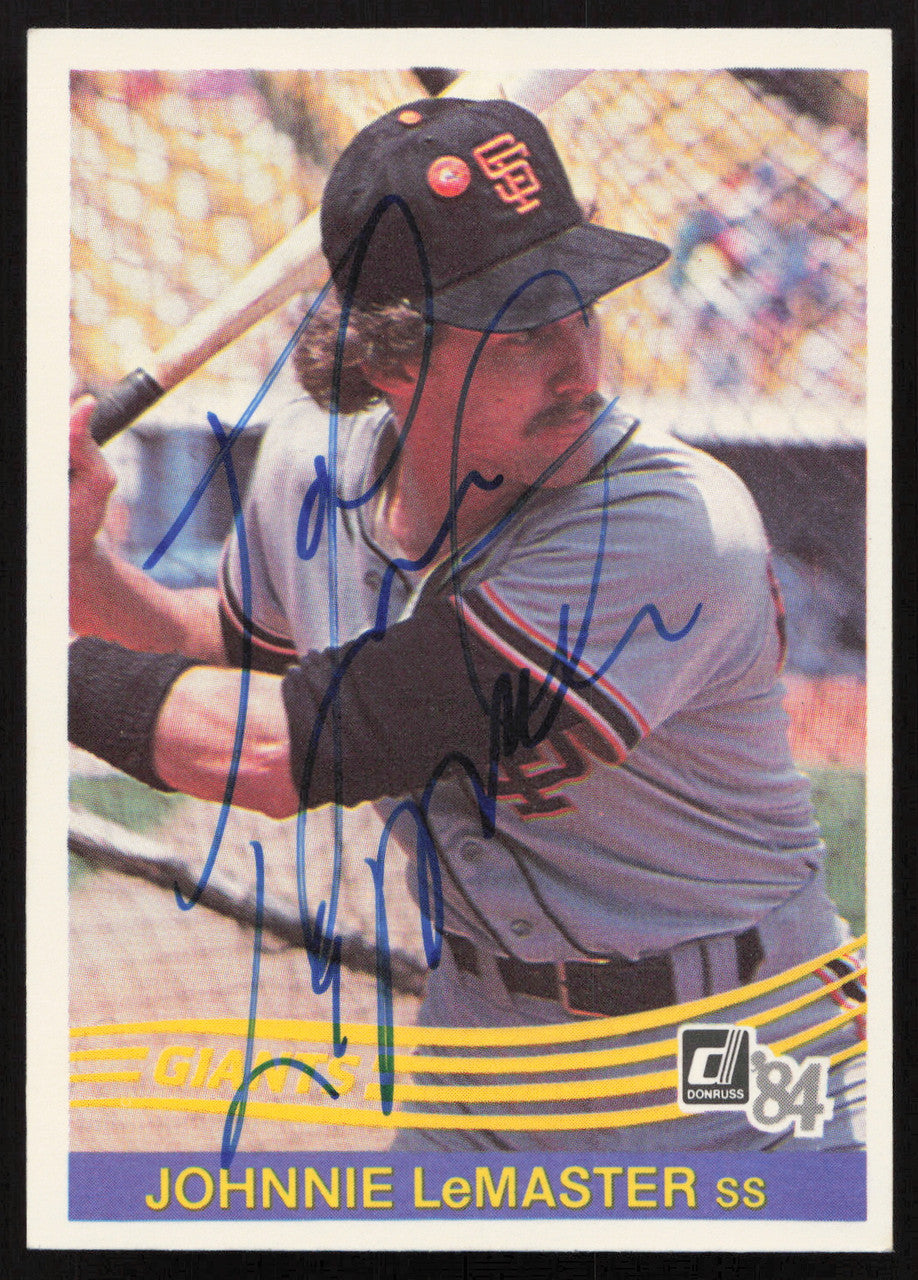 Johnnie LeMaster Autographed 1984 Donruss Card #649 San Francisco Giants SKU #263969