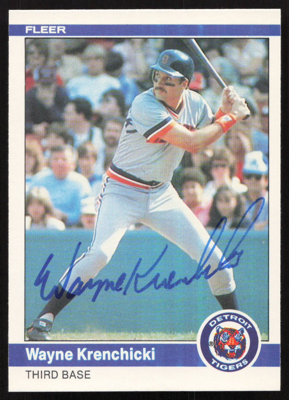 Wayne Krenchicki Autographed 1984 Fleer Card #83 Detroit Tigers SKU #263974